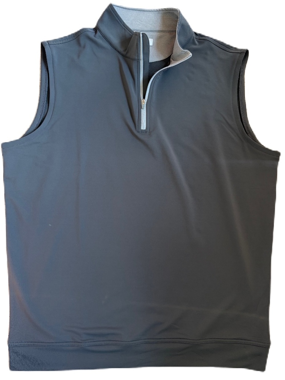Peter Millar vest Galway Stretch Loop Terry quarter zip Large Gray